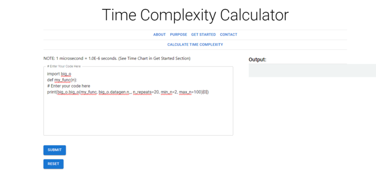 Time Complexity Calculator and Study – Vaibhav Shrivastava